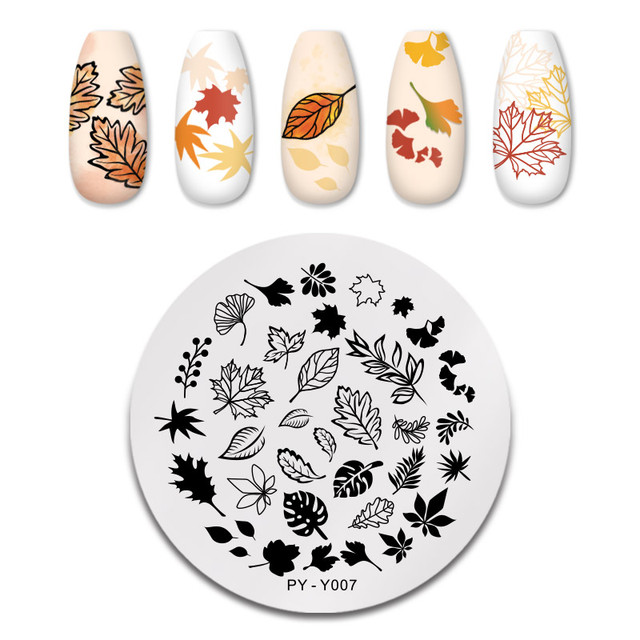 YOU Geometry Nail Stamping Plates Lines Animal Fruits Theme Template Plate Mold Nail Art Stencil Tools