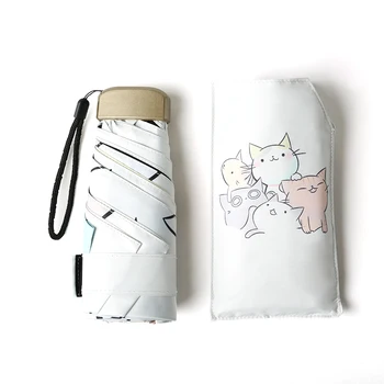 

Cartoon Creative Umbrella Five Folding Small Portable Umbrella Sunscreen Umbrella Anti-ultraviolet Sunny Umbrella DD80YS