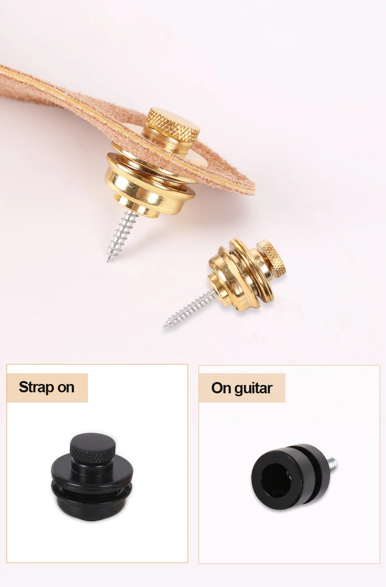 Sliding lock guitar strap nails Electroplating alloy Guitar strap non slip buckle Electric guitar strap anti slip tail studs