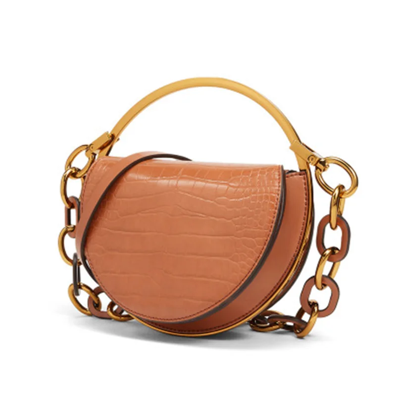 

SHUNRUYAN Brand Design New Fashion Ladies Casual Saddle bag Women for bag Shoulder bag Semicircular Handbag Party bags