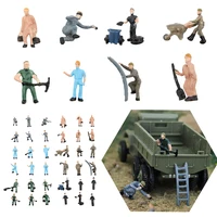 25pcs/lot HO 1:87 Scale Miniature Workers Model DIY Model Making Railway Train Architectural Figures with Ladders for Diorama 1