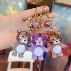 High Quality Key Holder Ring Durable Compact Tiger New Year Key Ring  Cartoon Keychain    Tiger Keychain