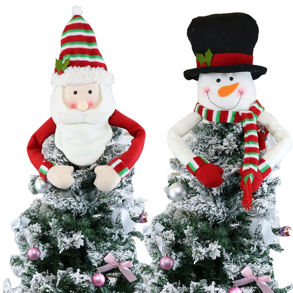 

2019 New Christmas Tree Top Decorations Snowman Old Man Christmas Tree Hanging Ornaments New Year Decorations Hang Toys Crafts