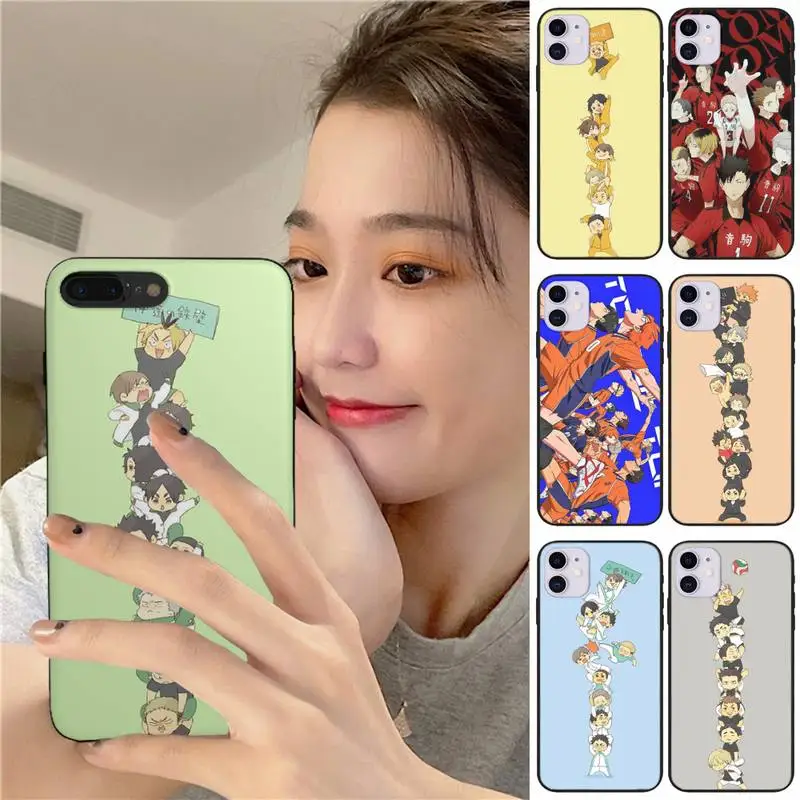 Anime Haikyuu Phone Case Fundas Shell Cover For Xiaomi 8 9 Note10 Redmi 9T Note9 4G | Мобильные телефоны и аксессуары