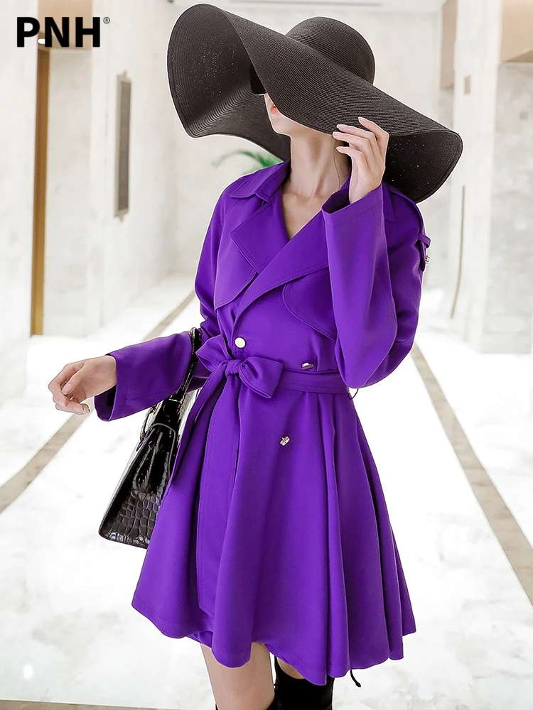 

Purple Windbreaker Women's Middle Long Small Korean Short Student Korean Versatile Spring and Autumn 2021 New