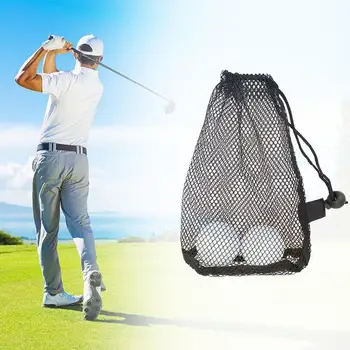 

Mesh Net Bag Golf Tennis 12/25/50 Balls Carrying Holder Drawstring Pouch