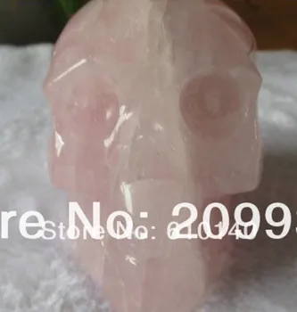 

315 NATURAL PRETTY ROSE QUARTZ CRYSTAL SKULL HEALING
