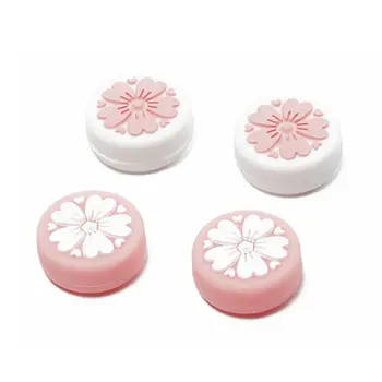 

4pcs Cherry Blossom Thumb Grips Caps For Nintendo Switch Rocker Cap, Non-slip Silicone Handle Button Caps Set Accessories