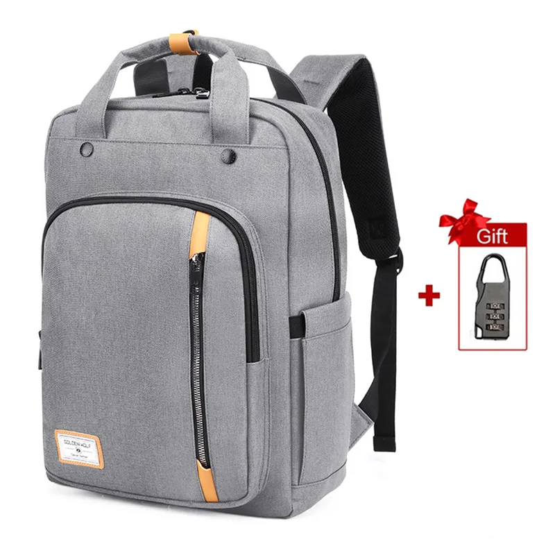 Серый Рюкзак с защитой от кражи для мужчин и женщин Mochila, рюкзак для ноутбука 15,6 дюймов, мужская сумка для ноутбука, рюкзак с USB зарядкой, умные сумки для путешествий - Цвет: Серый