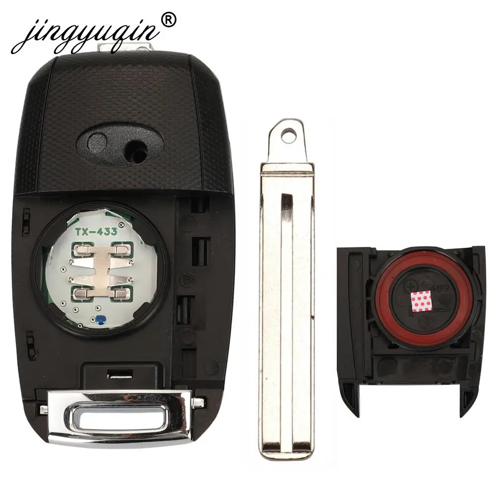 jingyuqin OEM DD3TX1311-SL 3Button Remote Flip Key For Kia K5 Sportage  2013-2015 Car Fob Remote Key Fob Folding Original Factory