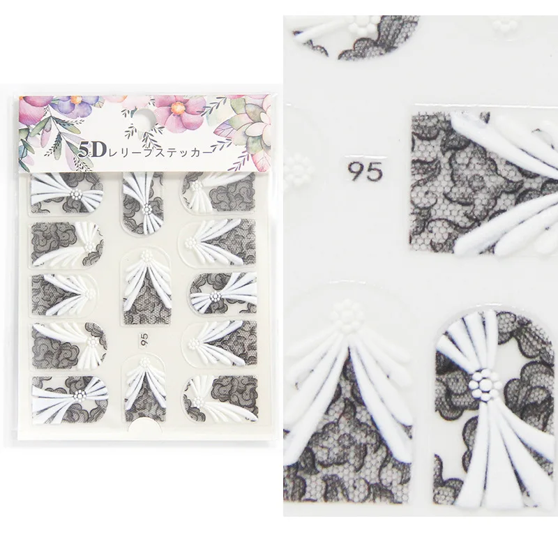 Напрямую от производителя продавая японские корейские 5D рельефные водяные наклейки для ногтей Летняя мода и индивидуальность DIY клейкая бумага