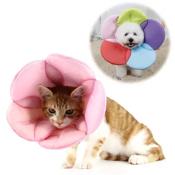 

Anti-scratch Pet Recovery Cone E-Collar Small Cats Dogs Comfortable Flower Pattern Collar Protective Cover