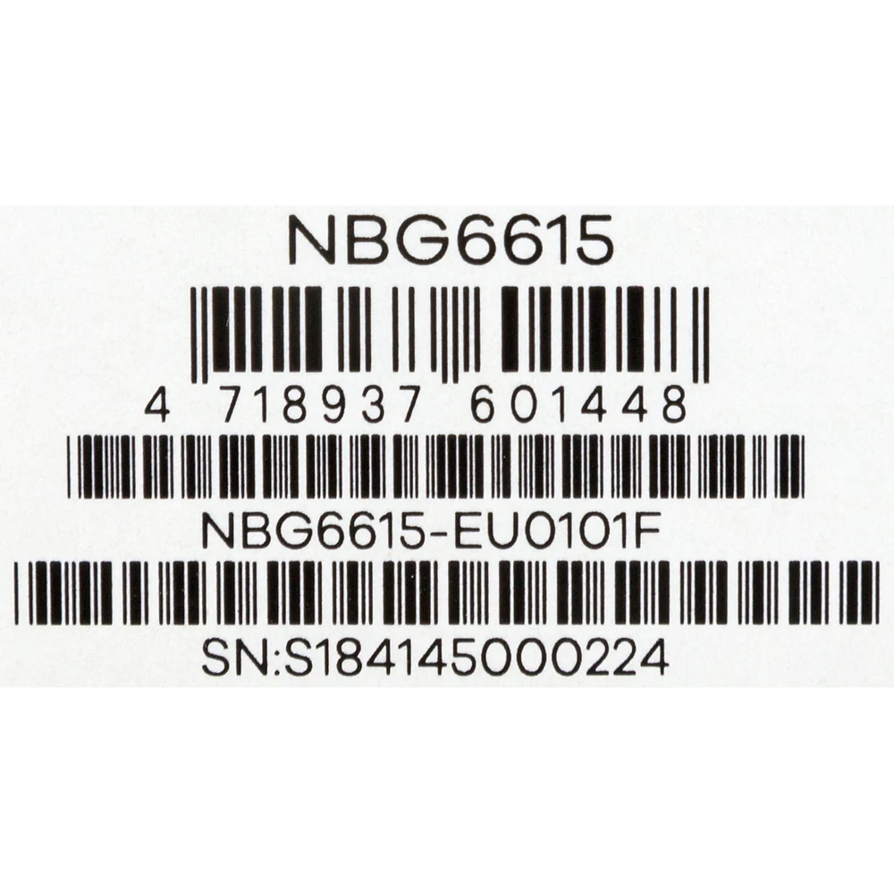 Роутер беспроводной Zyxel NBG6615-EU0101F AC1200 10/100/1000BASE-TX белый