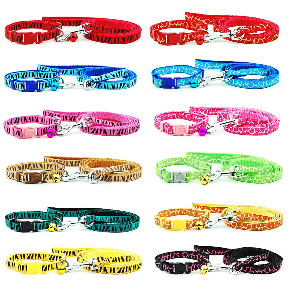 Dog Cat Collar Leash Adjustable Collar lead with Bell for Puppy Small Dog Outdoor Walking Chihuahua Terier Schnauzer dog collar dog traction rope