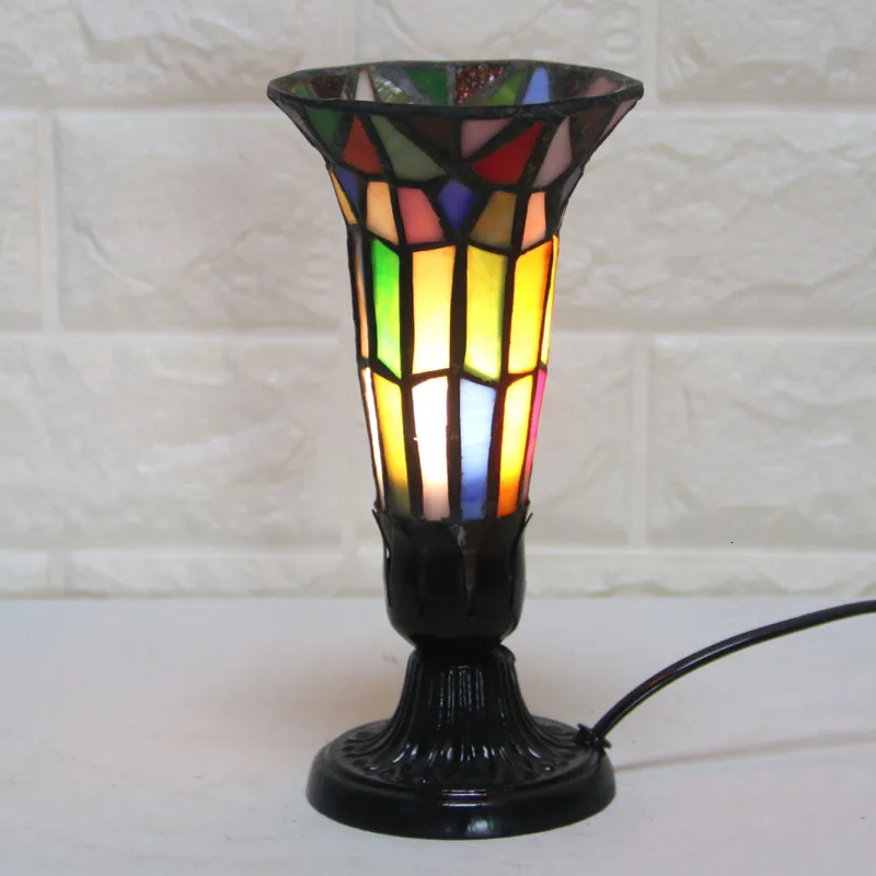 Tiffany Table Lamp E27 Baroque Bedroom Bedside Creative Fashion Retro | Лампы и освещение
