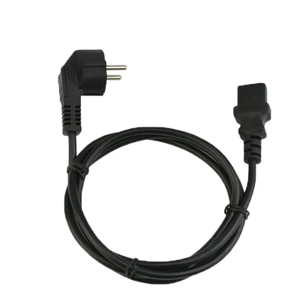 EU Power Cord 1.5m Angle Plug IEC C13 Power Supply Cable For Projector PC Monitor Printer for Samsung for LG TV