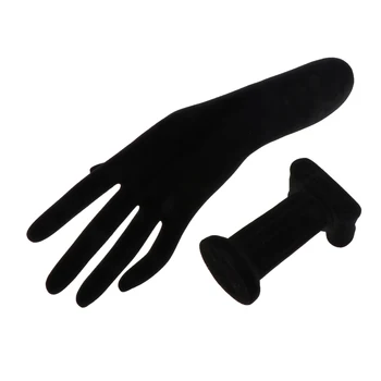 

Black Resin Velvet Mannequin Bow Hand Bracelet Display Retail Home Decoration