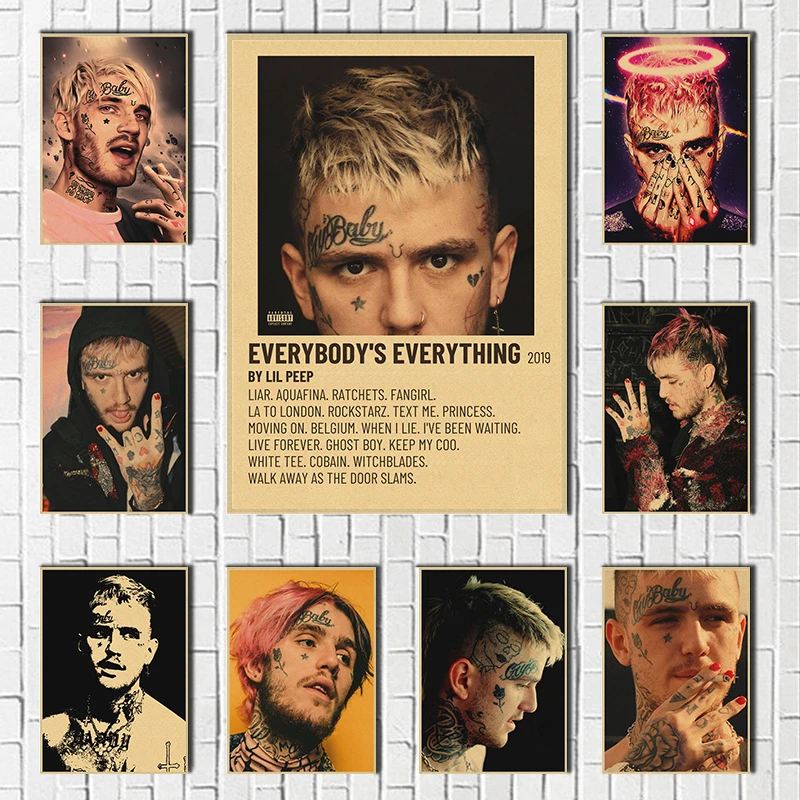 Постер в стиле хип-хоп рэпер Lil Peep настенные наклейки винтажные постеры принты