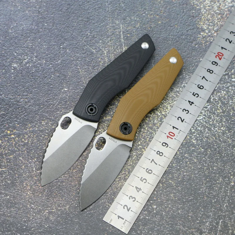 

TIGEND SJ75 folding knife D2 blad titanium+ CF/G10 handle outdoor camping hunting utility fruit knife survival tactics EDC tool