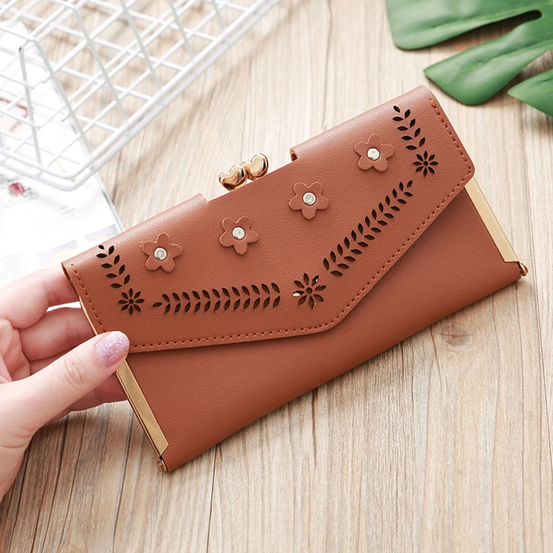 

New Style Envelope Designer Clutch Wallets For Women Hasp Pocket To Coin Card Holder Female Purses Long Wallet Ladies