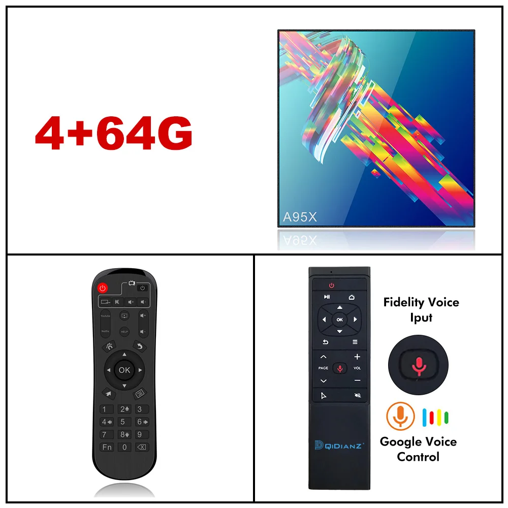 DQiDianZ A95XR3 Smart tv BOX Amlogic RK3318 4GB+ 64GB Android 9,0 медиа-проигрыватель Google 2,4G/5G WiFi support Netflix Youtube - Цвет: 4-64-MT12