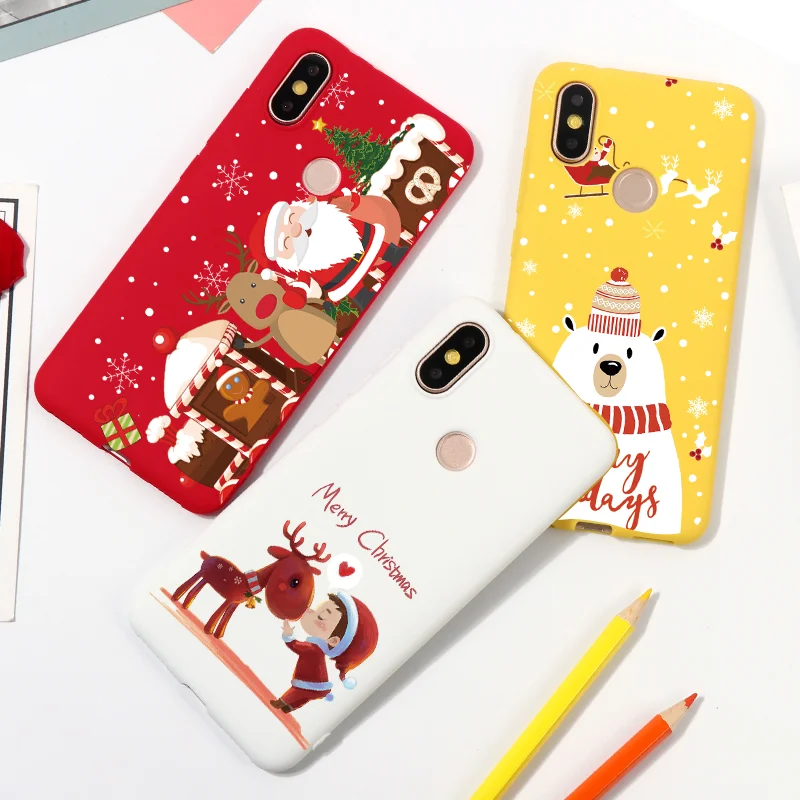 

Merry Christmas Silicone Soft Capa For TPU Xiaomi Mi 9T Pro 8 9 SE A1 A2 Lite 5X 6X For Redmi 7 K20 Pro 7A 6 Note 7 6 5 Pro Case