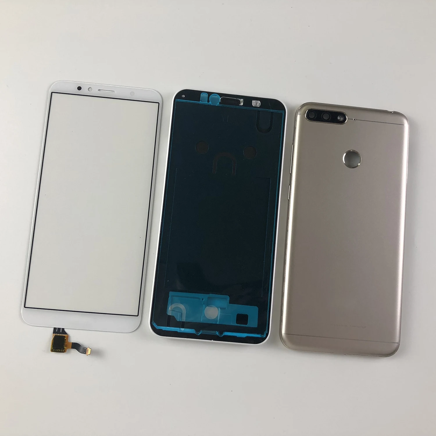 Для huawei Honor 7A pro Aum-l29 Корпус Передняя рамка+ крышка батареи задняя крышка+ сенсорный экран дигитайзер передняя стеклянная панель+ логотип