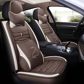 

Full Coverage flax fiber car seat cover auto seats covers for Mitsubishi Group i miev colt lancer eclipse cross rvr asx