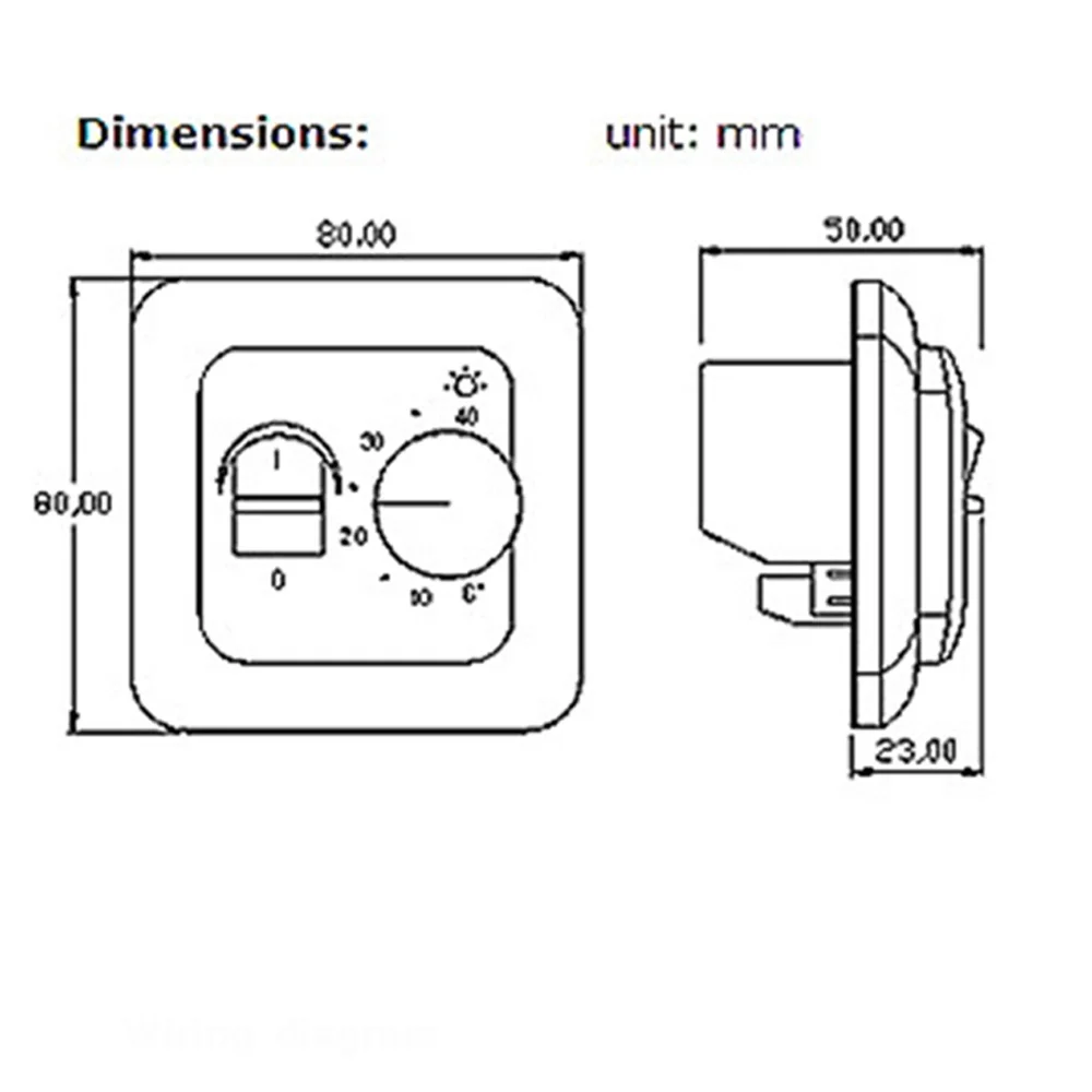 Nashone Manual Thermostat Temperature Controller 220V 230V 16A NTC Sensor Electric Floor Heating Room Thermostat Warm Regulator