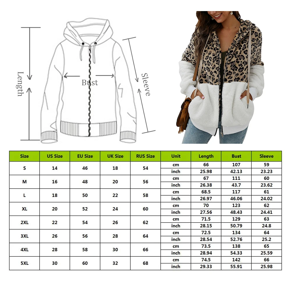 Женское зимнее пальто с леопардовым принтом, с длинным рукавом, с капюшоном, Осенние теплые куртки, верхняя одежда, повседневная модная верхняя одежда, пальто, лидер продаж, большие размеры, S-5XL