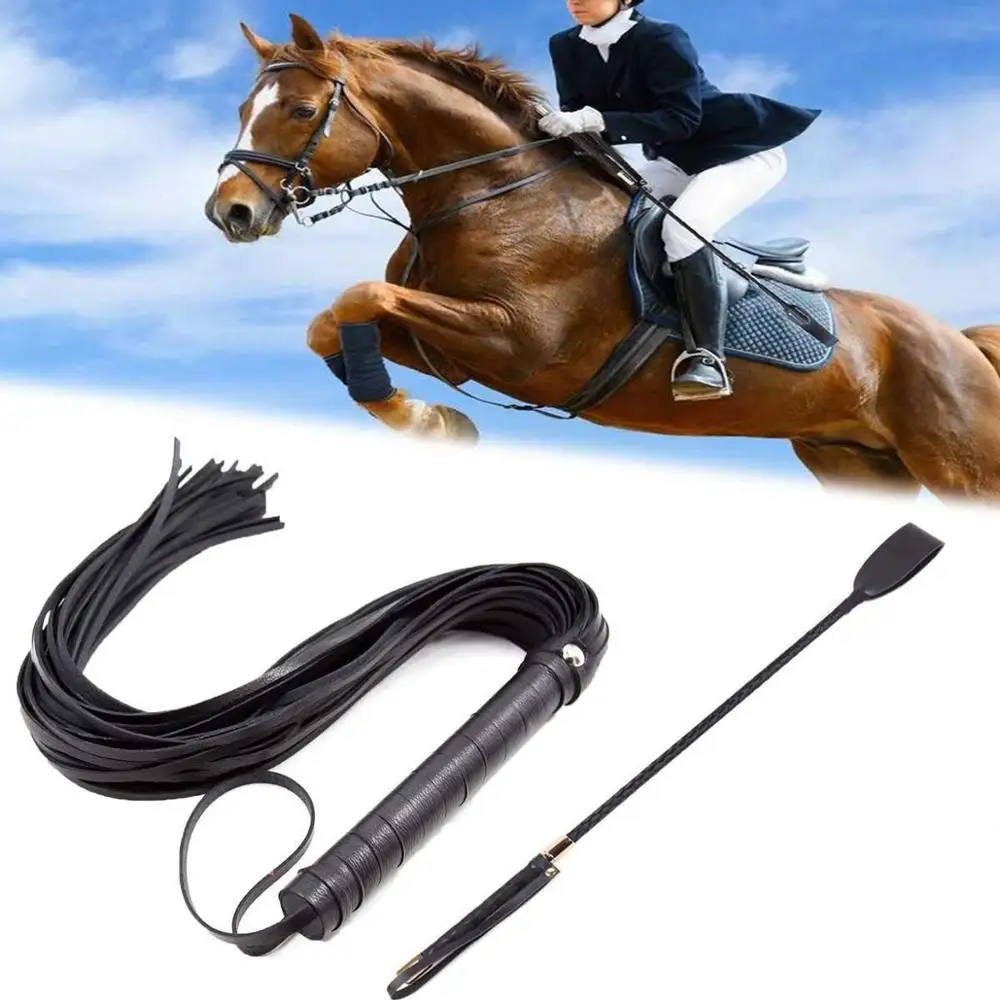 New 18" Riding Crop Jump Bat and Faux Leather Short Horse Riding Crop