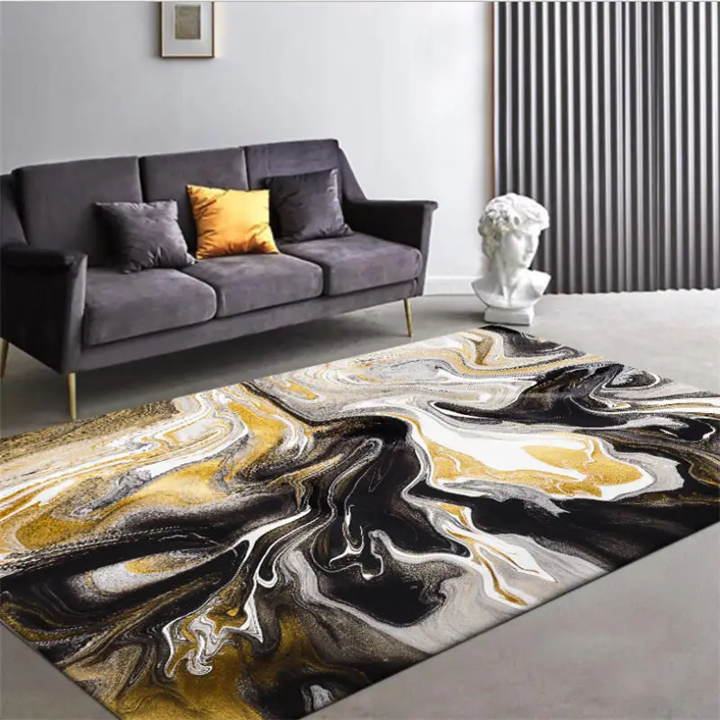 Carpets for Living Room Christmas Rug Abstract Yellow Dark Brown Marble Pattern Carpet Nordic Decoration Home Baby Floor Mat Carpets for Living Room Christmas Rug Abstract Yellow Dark Brown Marble Pattern Carpet Nordic Decoration Home Baby Floor Mat