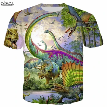 

Jurassic Park Printing T Shirts Men Women Fierce Dinosaur 3D T Shirt Funny Animal Print Short Sleeve Sweatshirt Casual Tops
