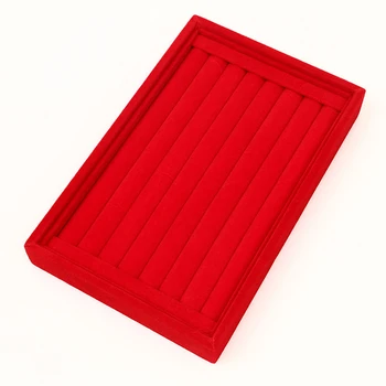 

Multicolored Display Storage Earrings Rings Home Practical Exquisite Jewelry Organizers Plate Separated Slots Stand Suede