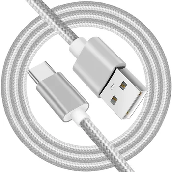 

Nylon Braided Type-C USB Charging Data Cable for Huawei Mate 10 20 30 Pro Honor 8 9 10 20 V20 Samsung S10 Plus OnePlus 7T Cables