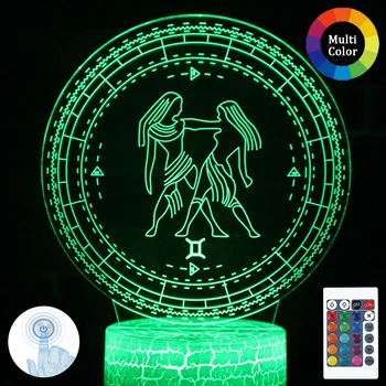 

3D Night Light Dormitory Decoration Lamp Led 12 Constellation Usb Battery-powered Girl Night Light Gift Lamp Bedroom For Boy G12