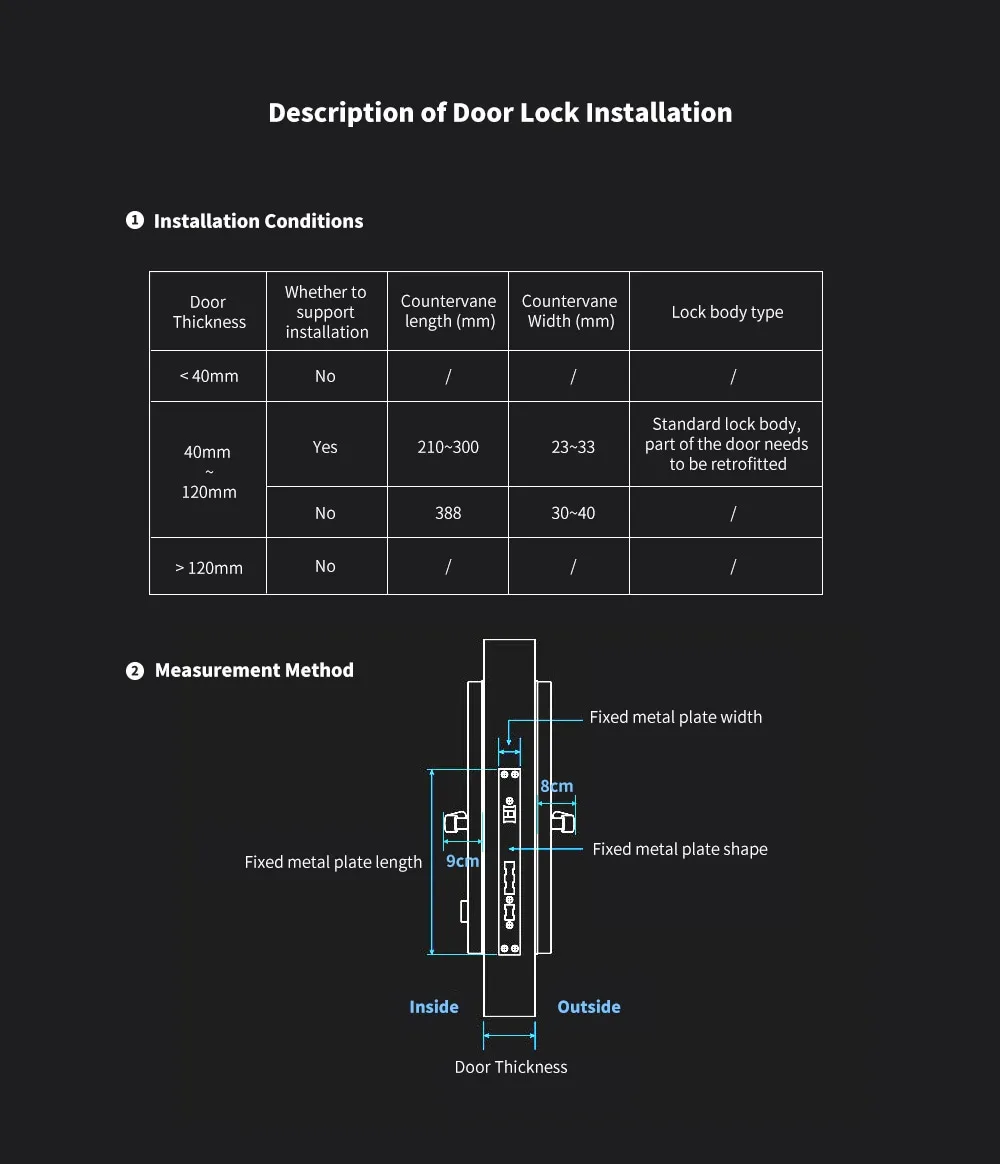 Aqara N200 Smart Door Lock - Black