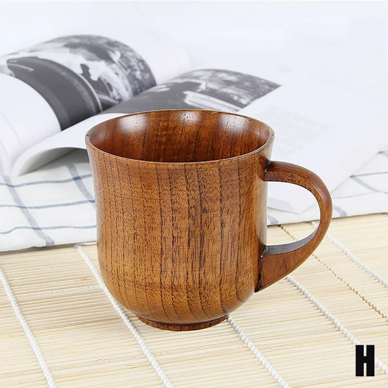 Деревянная термоизоляционная чашка для кофе, пива, питьевой чашки для защиты окружающей среды, чашка QP2 - Цвет: h