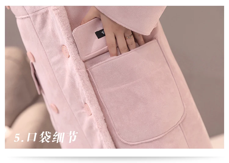 Winter Velvet Suede Jacket Coats Women Winter Outerwear Fashion Coat Thick Warm Faux Sheepskin Long Casual Female Overcoat