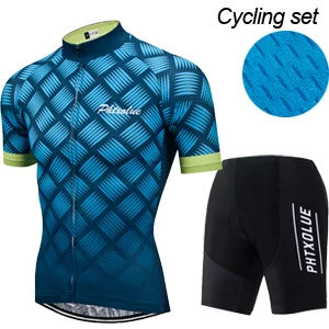 Cycling Set Phtxolue, набор для велоспорта, Мужская одежда для велоспорта, одежда для велоспорта, дышащая, анти-УФ, комплект одежды для велоспорта, костюм для велоспорта, комплекты из Джерси - Цвет: Cycling Set