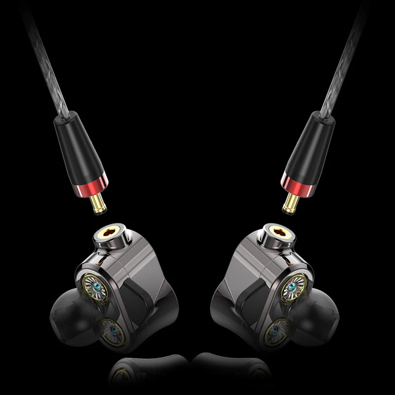 Оригинальные сбалансированные наушники 6 шт. 3 динамика динамики HIFI бас съемная