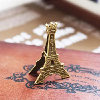 

Multifunction Paris Tower Zinc Alloy Memo Paper Message Stand Photo Card Holder 2Pcs Business Card Clip Metal Vintage