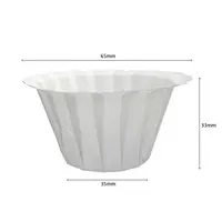 100 шт. домашние бумажные стаканчики для кофе фильтры чашки K-cup для Keurig 65*33*35 мм белый фильтр кофе бумажная чаша