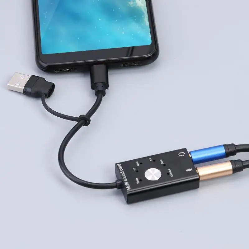 Звуковая карта из алюминиевого сплава type C USB-C USB 2,0 внешний стерео аудио адаптер обеспечивает 96 кГц режим 48 кГц или стерео выход