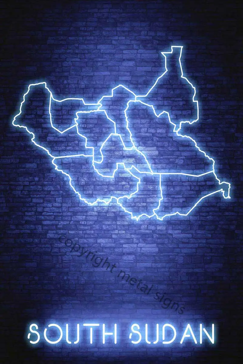 Юба из Южного Судана Настенный декор ретро винтажная металлическая вывеска