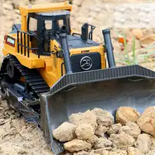 HUINA-excavadora a Control remoto para niños, camión de juguete con Control remoto, máquina de 8 canales, regalo de ingeniería de Caterpillar, 1:16, 1569