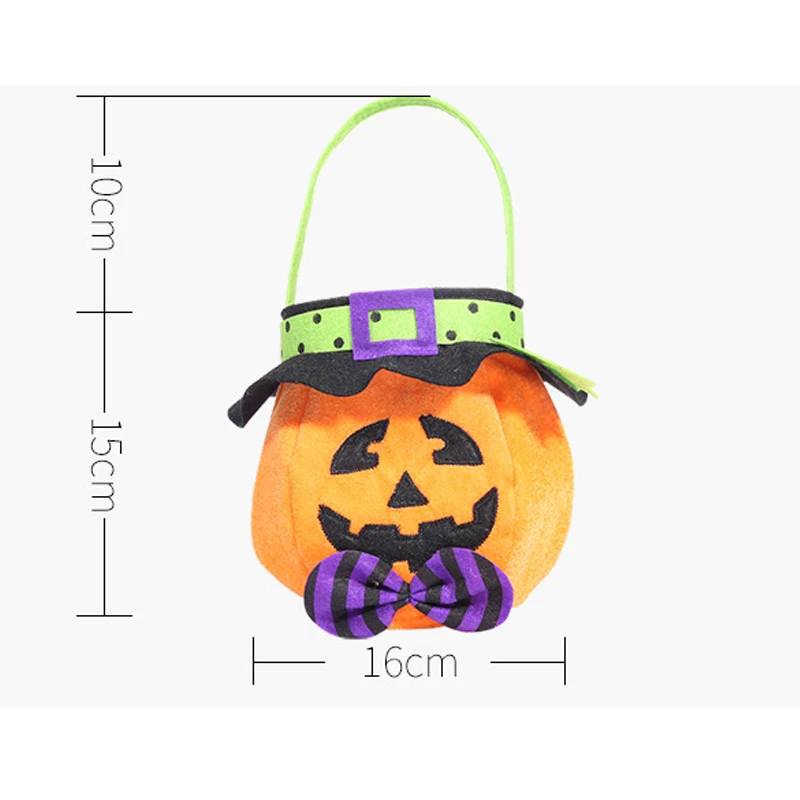 Small Halloween Gift Bag Reusable Fabric Bag for Trick or Treating Halloween Decoration AUG889