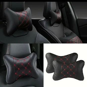 

Soft Car Headrest Comfortable Cushion Accessories 26cm×18cm×8cm PU Leather