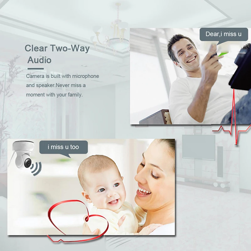 1080P IP Camera Home Security Two Way Audio Wireless Mini Wifi Camera Night Vision Video Surveillance CCTV Camera Baby Monitor
