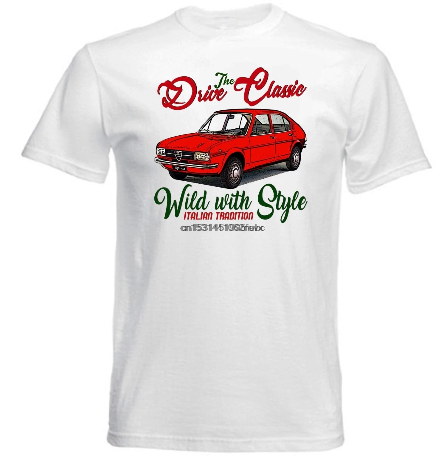 Vintage Italian Car Alfa Romeo Sud Men’s Short Sleeve Cotton T-shirt Fashion Tops Clothing |